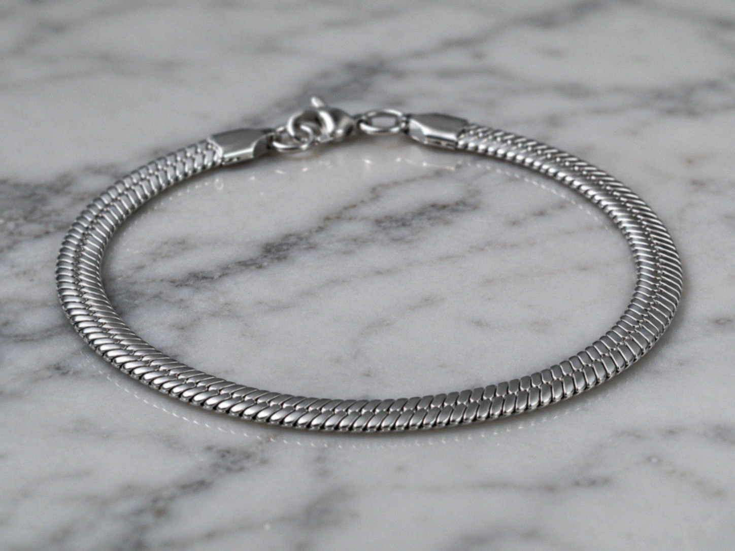 Men’s Stainless Steel Herringbone Chain Bracelet