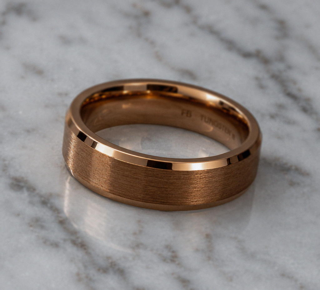 Fred Bennett Coffee-Tone Tungsten 8mm Band Ring