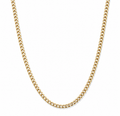 9ct Yellow Gold 2.5mm Diamond-Cut Curb Chain