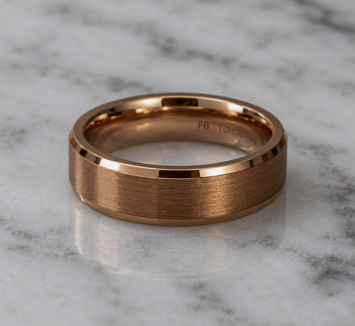 Fred Bennett Coffee-Tone Tungsten 8mm Band Ring