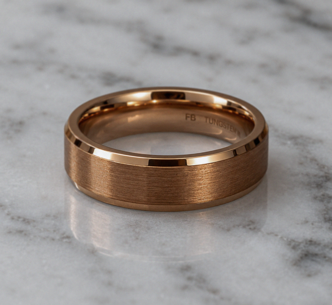 Fred Bennett Coffee-Tone Tungsten 8mm Band Ring