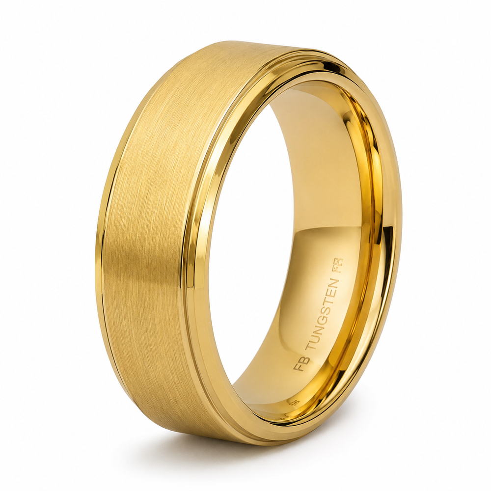 Fred Bennett Gold-Tone Tungsten 8mm Band Ring