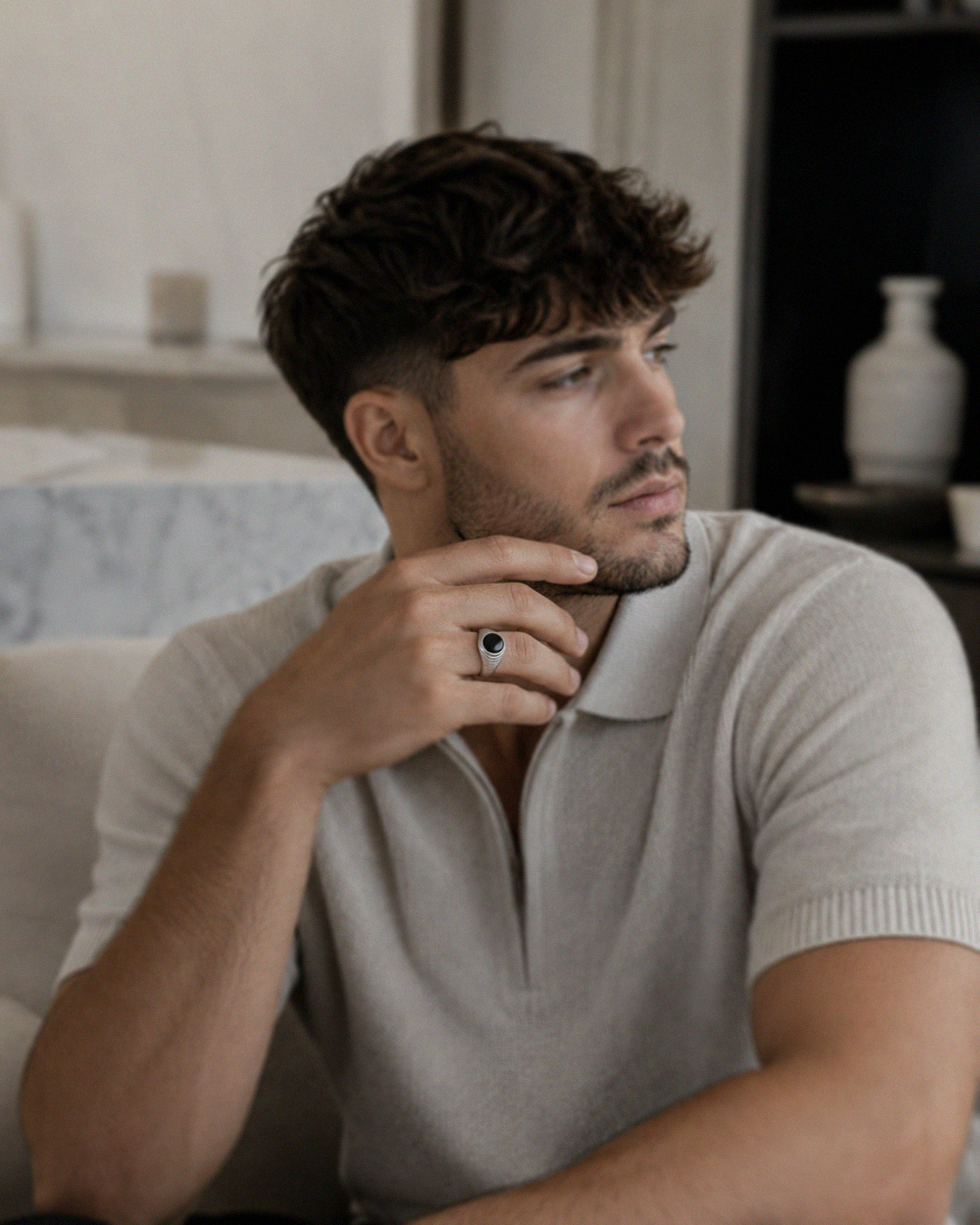 Black Onyx Signet Ring – Sterling Silver