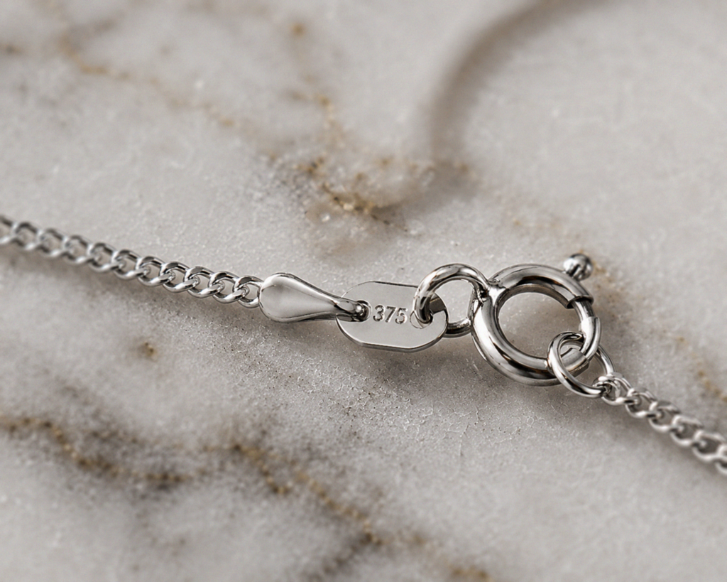 Ruby & Diamond Drop Pendant Necklace in 9ct White Gold