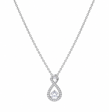 Diamonfire Sterling Silver 2ct Zirconia Infinity Necklace
