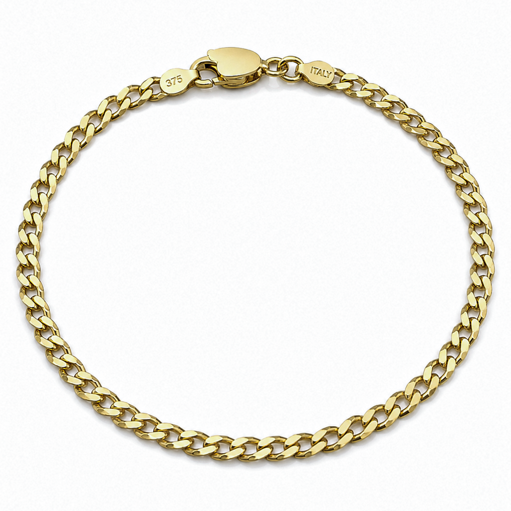9ct Yellow Gold Children’s Curb Bracelet –3g  5” | Italian Gold