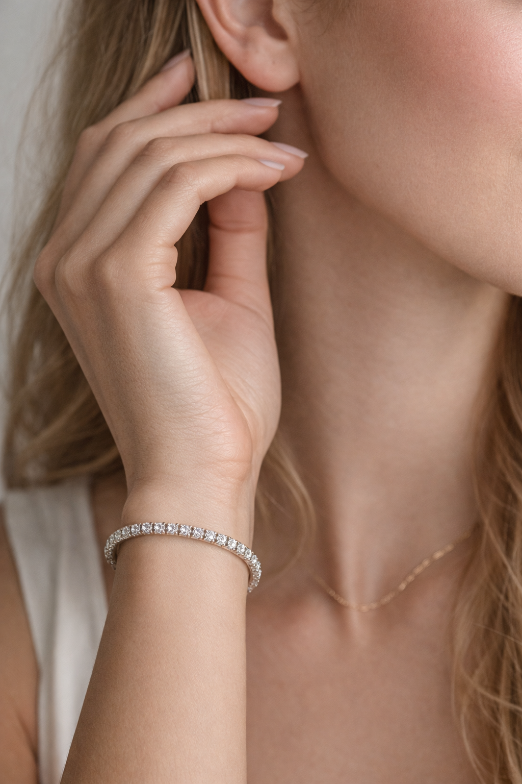 18ct White Gold 1.00ct Diamond Tennis Bracelet