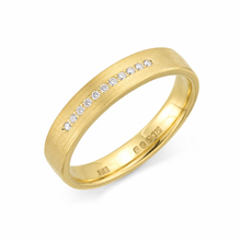 Yellow Gold 0.09ct Diamond Set Wedding Ring - 3.5mm