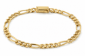 Men’s Yellow Gold-Plated Sterling Silver Figaro Bracelet