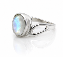 Banyan Sterling Silver Rainbow Moonstone Wave Ring