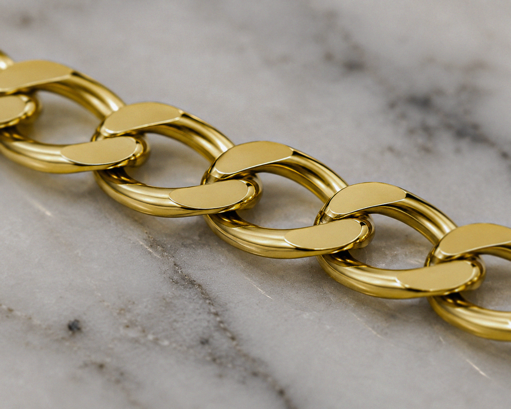 9ct Yellow Gold Children’s Curb Bracelet – 5”