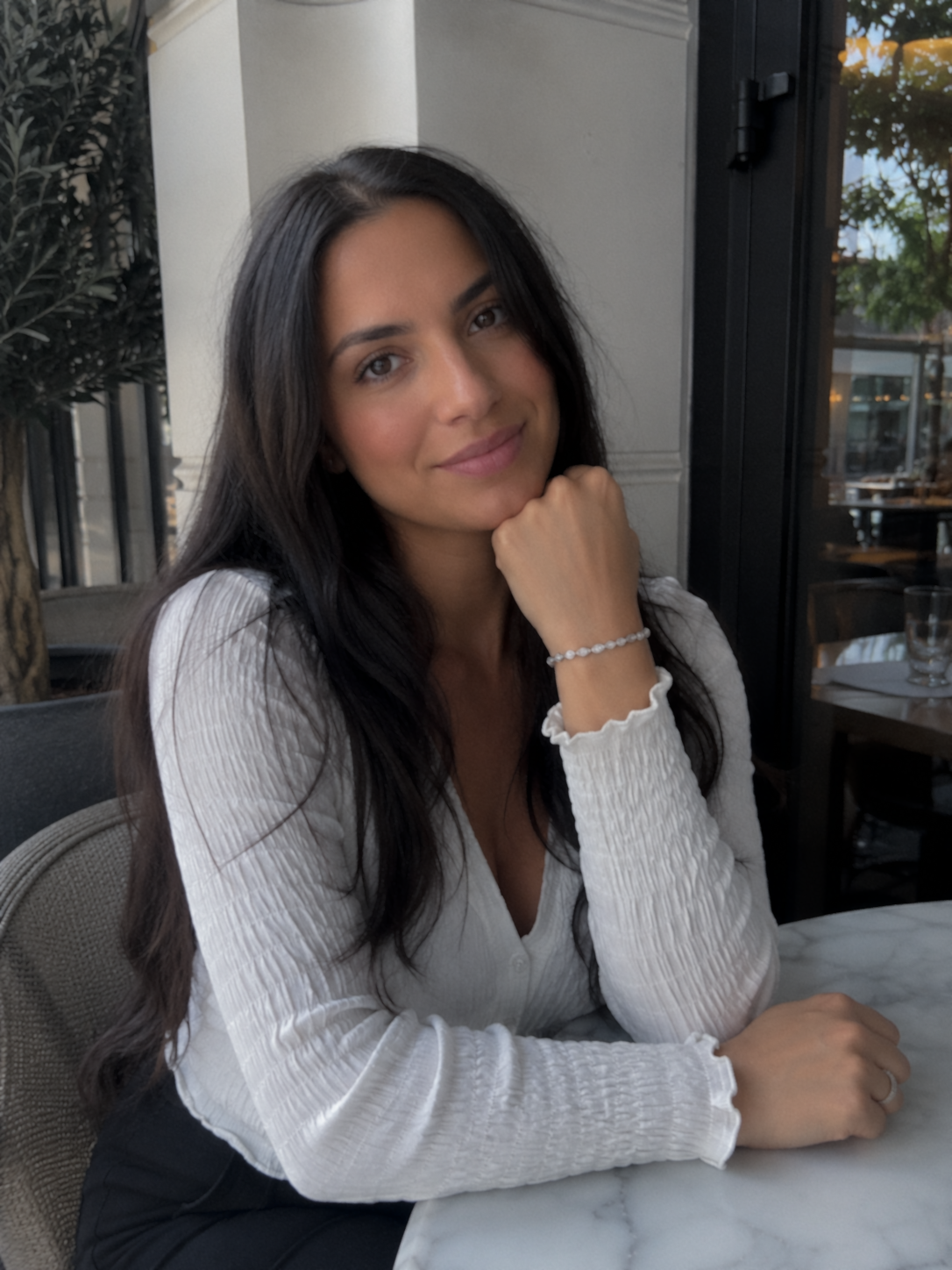 Sterling Silver Marquise Cubic Zirconia Bracelet