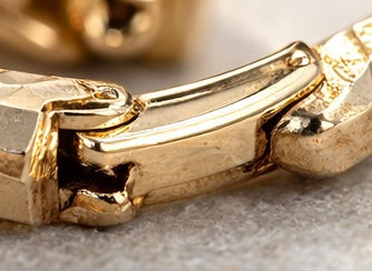 9ct Yellow Gold Diamond-Cut Hoop Earrings – Textured Mini Hoops