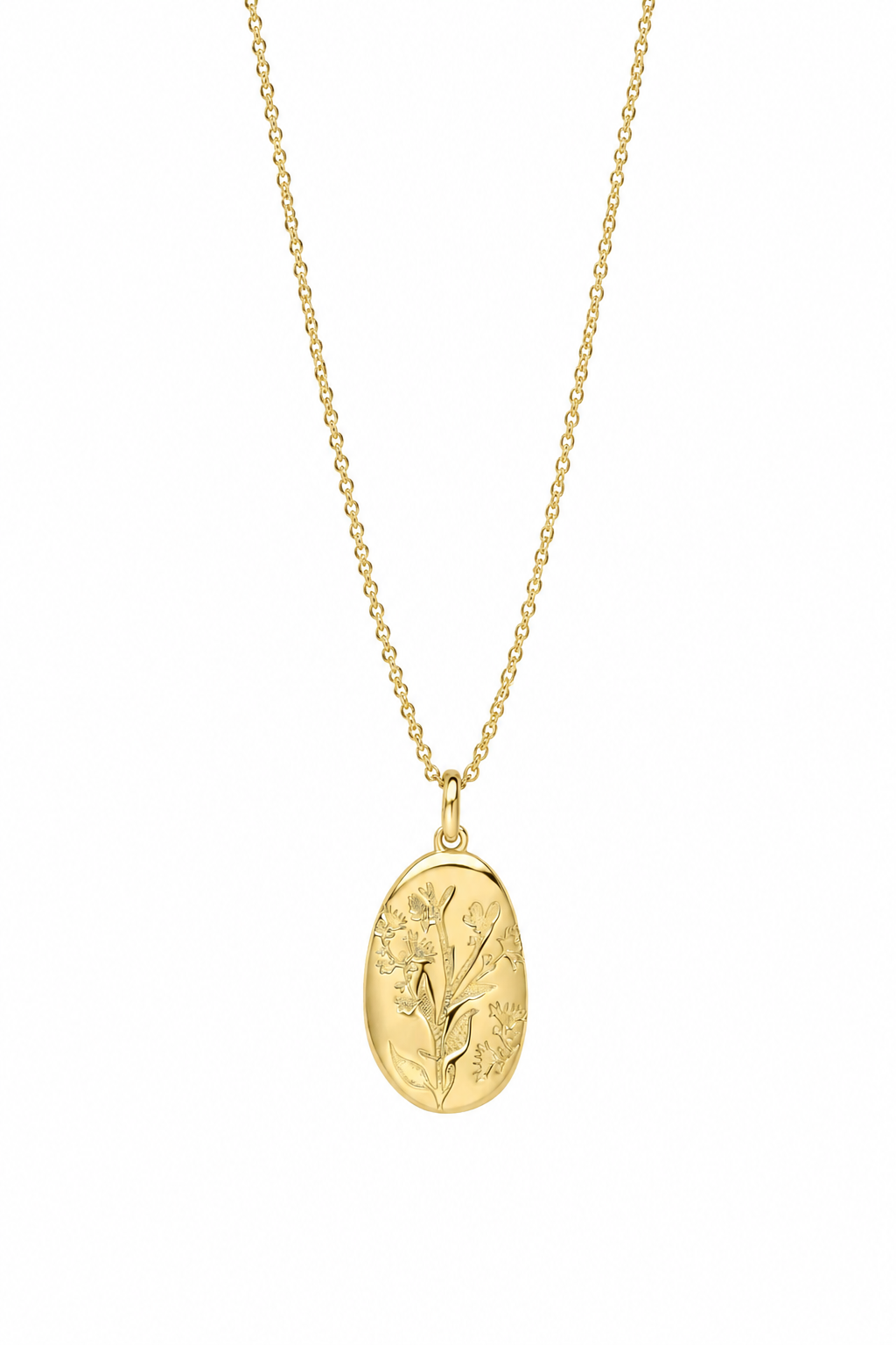 Laura Ashley Farlington Flowers Gold Plated Silver Pendant Necklace