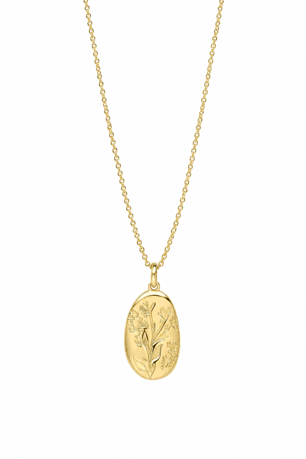 Laura Ashley Farlington Flowers Gold Plated Silver Pendant Necklace