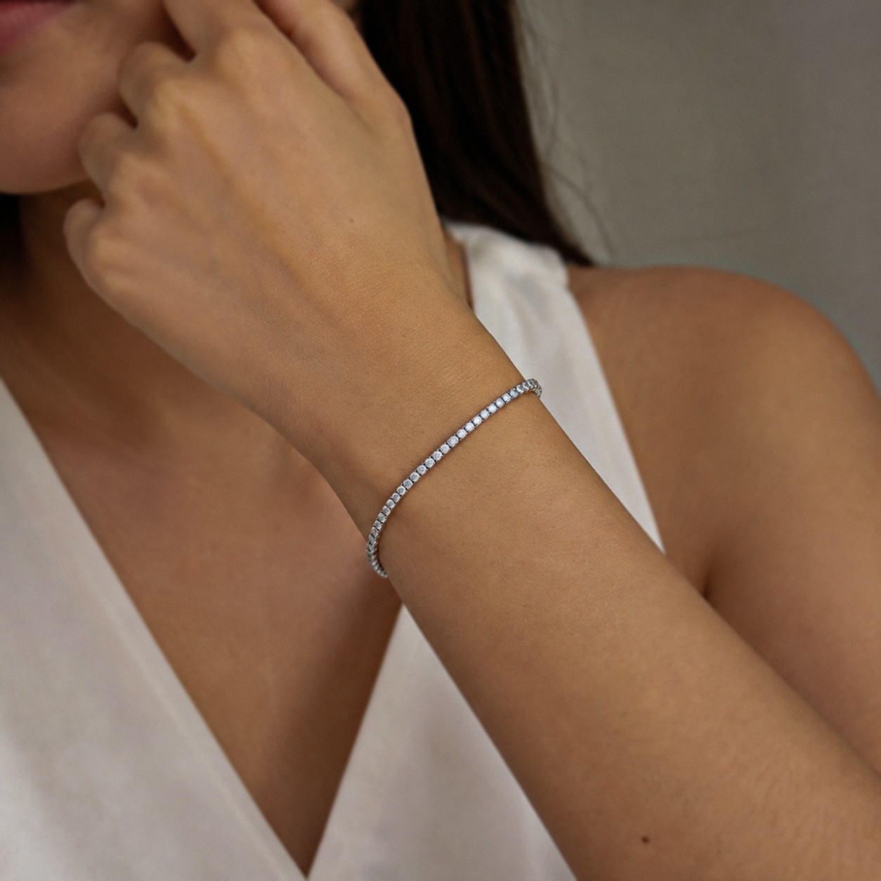 Silver Cubic Zirconia Tennis Bracelet