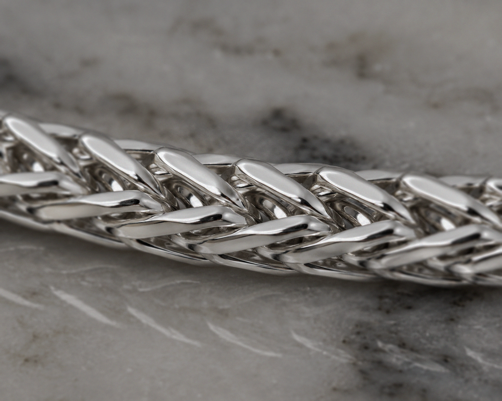 Heavyweight Foxtail Chain Bracelet – Sterling Silver (22cm)