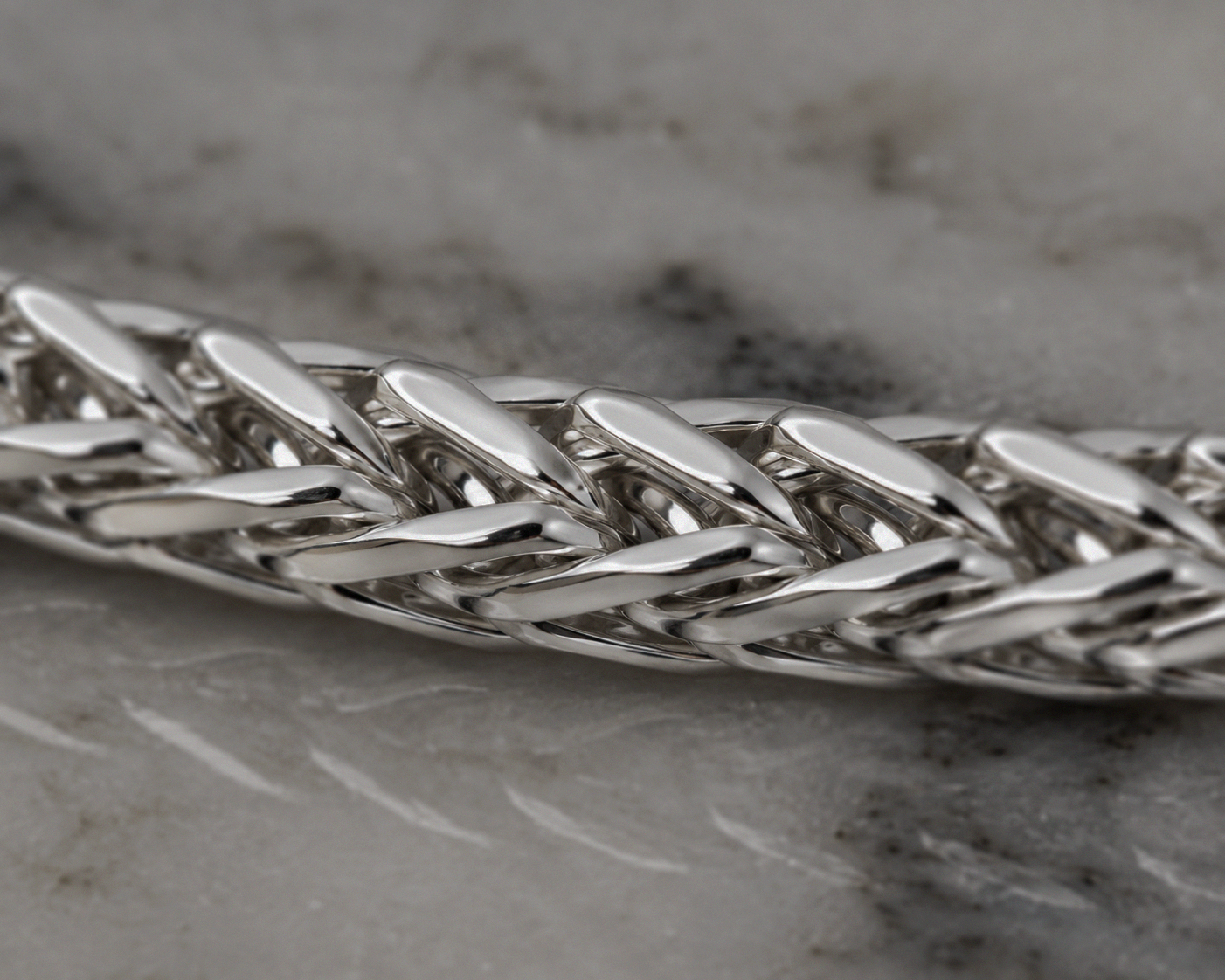 Heavyweight Foxtail Chain Bracelet – Sterling Silver (22cm)