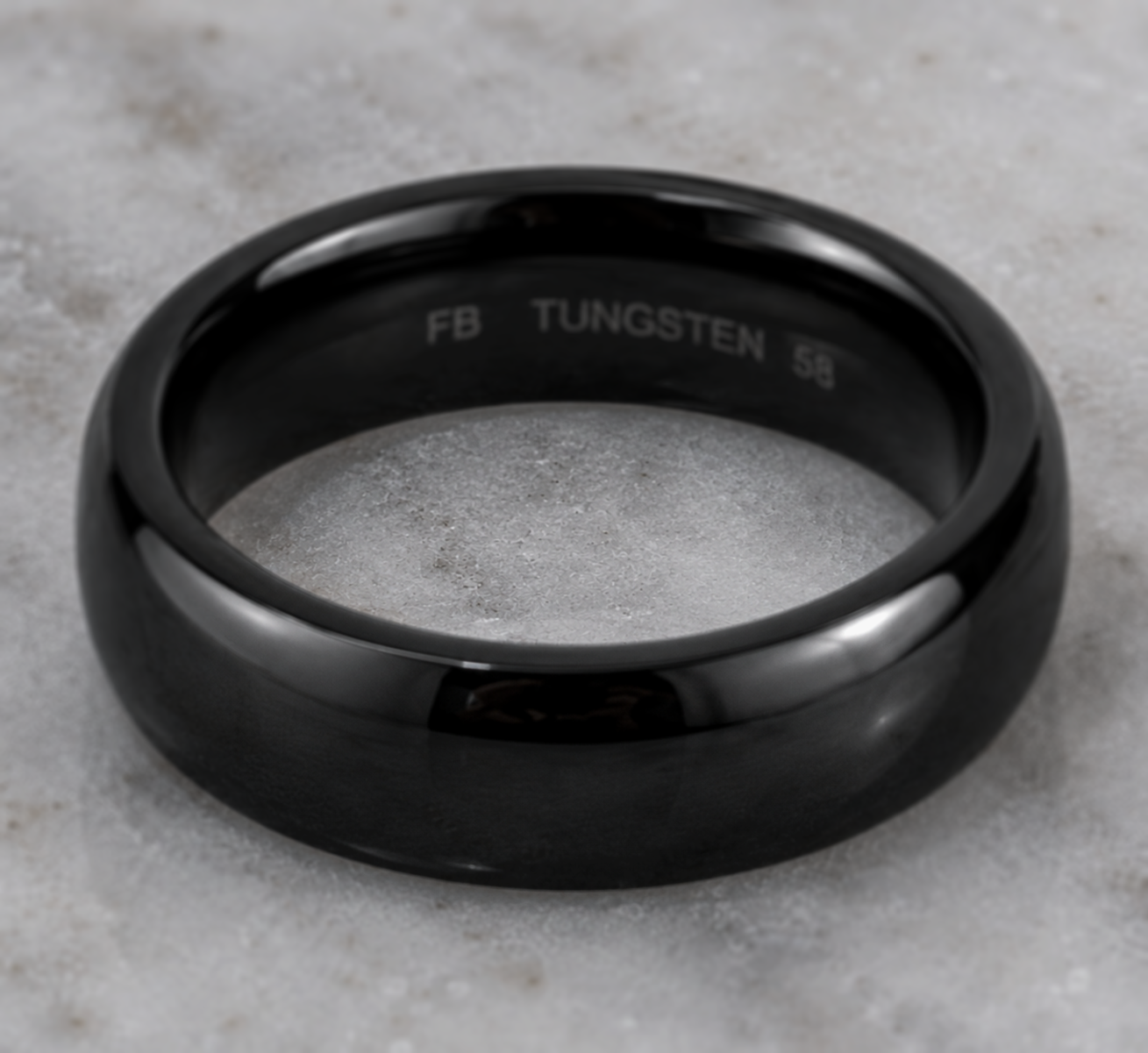 Fred Bennett Black-Tone Tungsten 8mm Band Ring