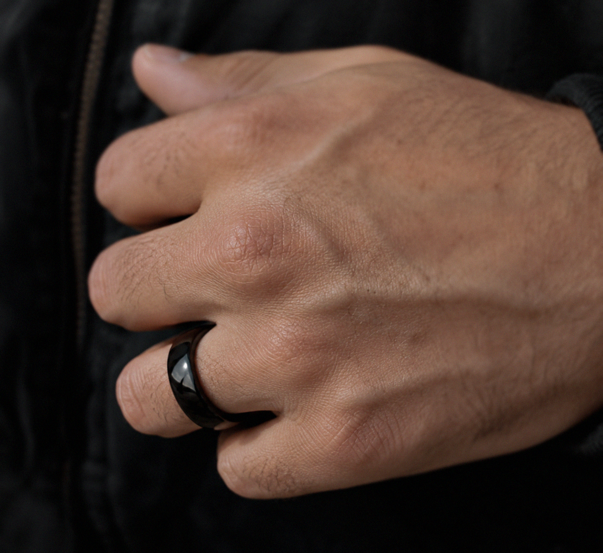 Fred Bennett Black-Tone Tungsten 8mm Band Ring