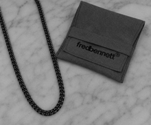 Fred Bennett Black Brushed Stainless Steel Curb Chain Necklace