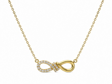 Sterling Silver Cubic Zirconia Infinity Necklace