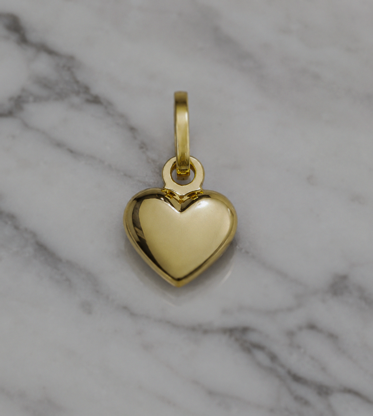 9ct Yellow Gold Heart Charm Pendant