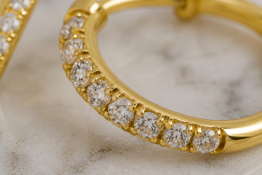 18ct Gold 0.25ct Lab-Grown Diamond Hoop Earrings