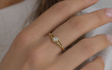 Banyan 18ct Gold Vermeil Lab-Grown Diamond Solitaire Ring