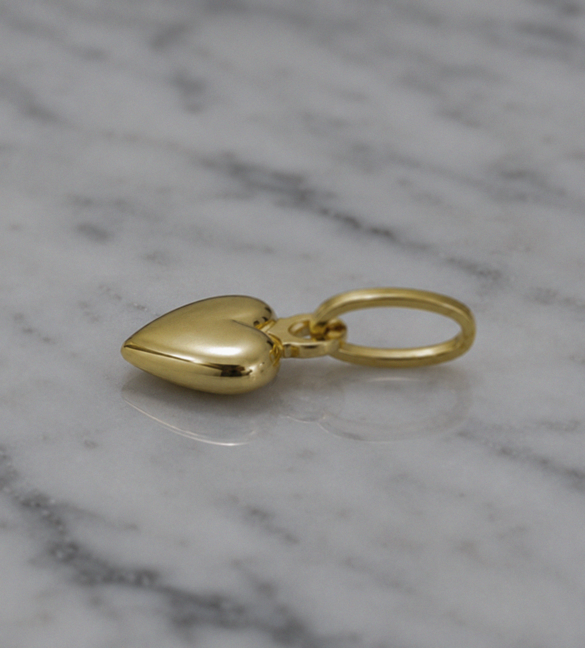 9ct Yellow Gold Heart Charm Pendant