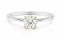 14ct White & Yellow Gold 1ct Diamond Solitaire Engagement Ring