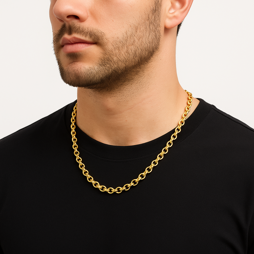 9ct Yellow Gold 5mm Round Belcher Chain – 20” (Hallmarked) - PRE ORDER