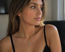 9ct Yellow Gold Swiss Blue Topaz Oval Pendant Necklace