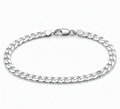 Sterling Silver Kids Curb Bracelet – 7mm Solid Chain (6.8g)