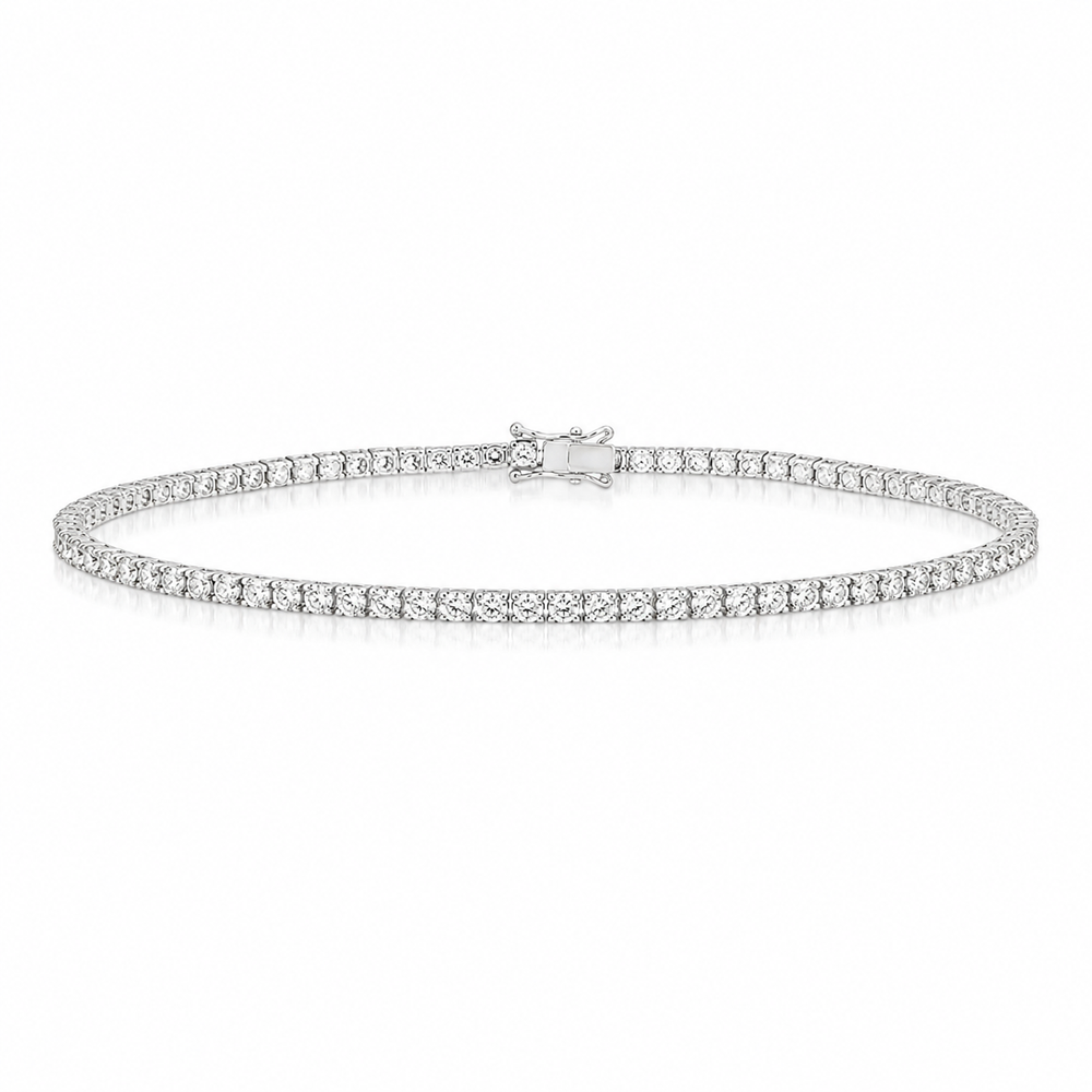 Silver Cubic Zirconia Tennis Bracelet
