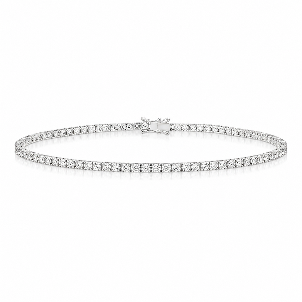 Silver Cubic Zirconia Tennis Bracelet