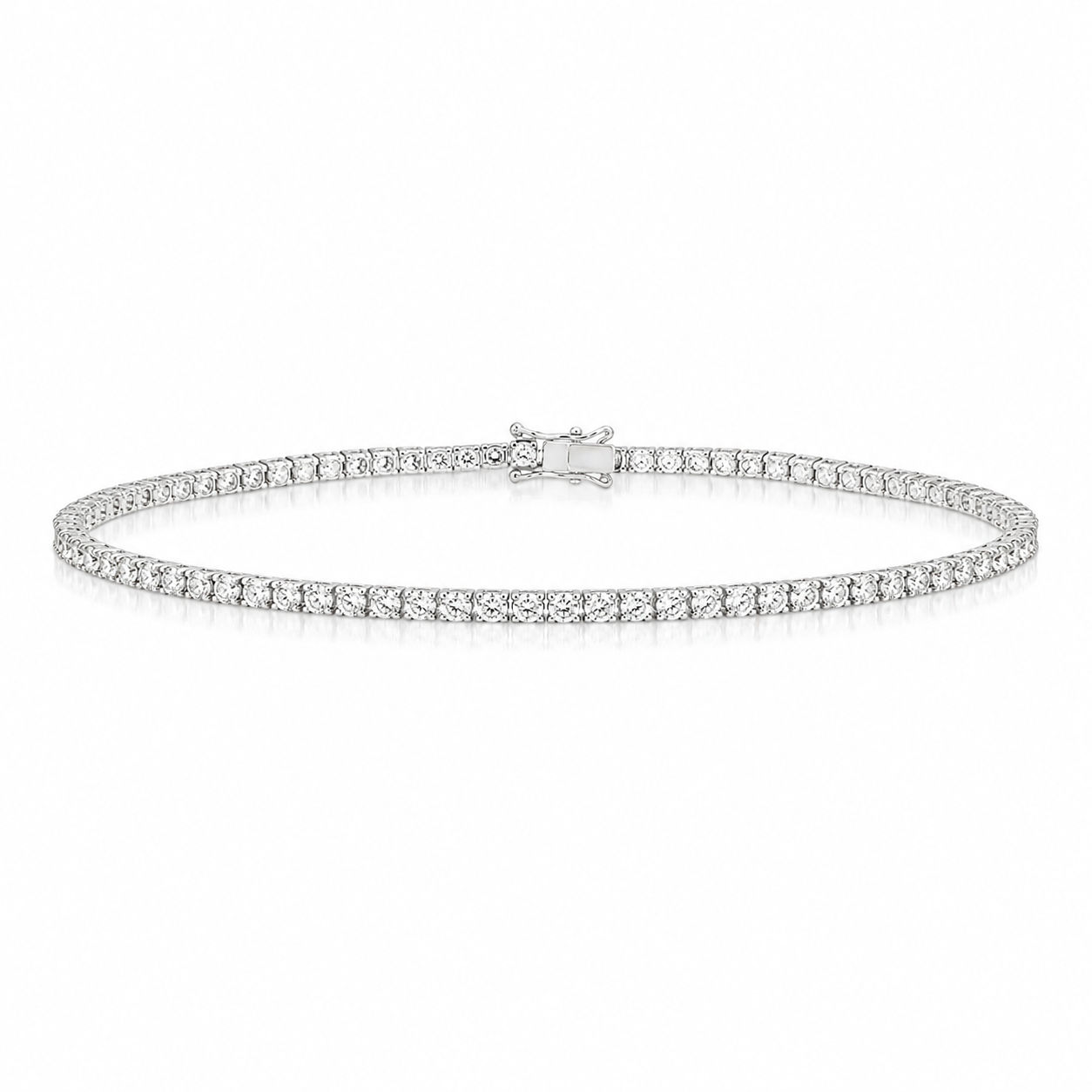 Silver Cubic Zirconia Tennis Bracelet