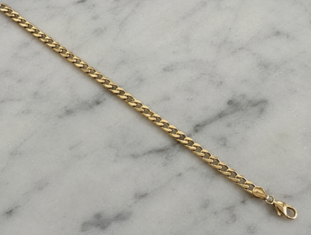 9ct Yellow Gold Children’s Curb Bracelet – 5”