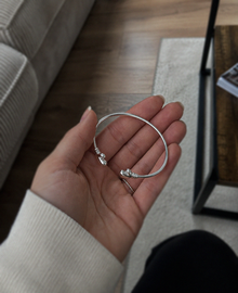Sterling Silver “Future Champion” Baby Boxing Glove Bangle