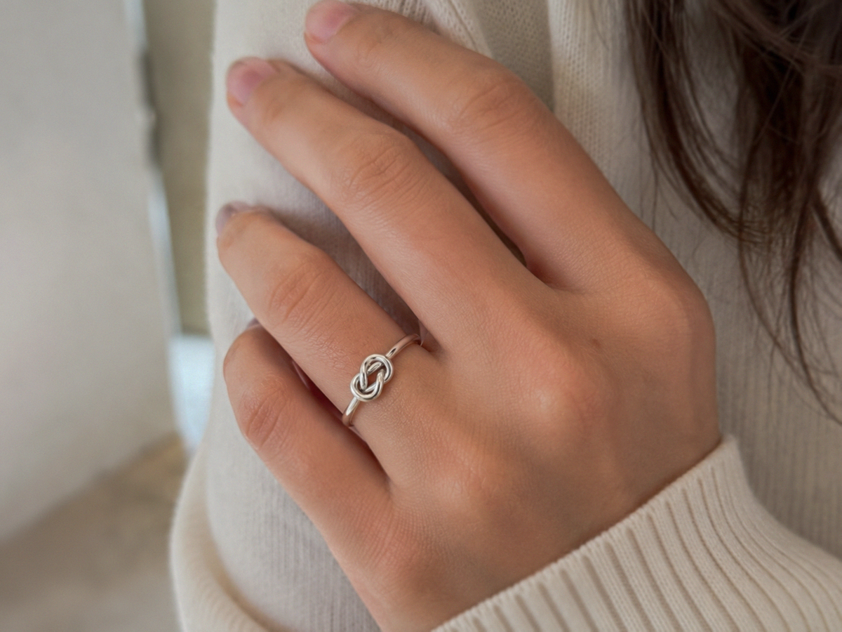 Sterling Silver Love Knot Ring
