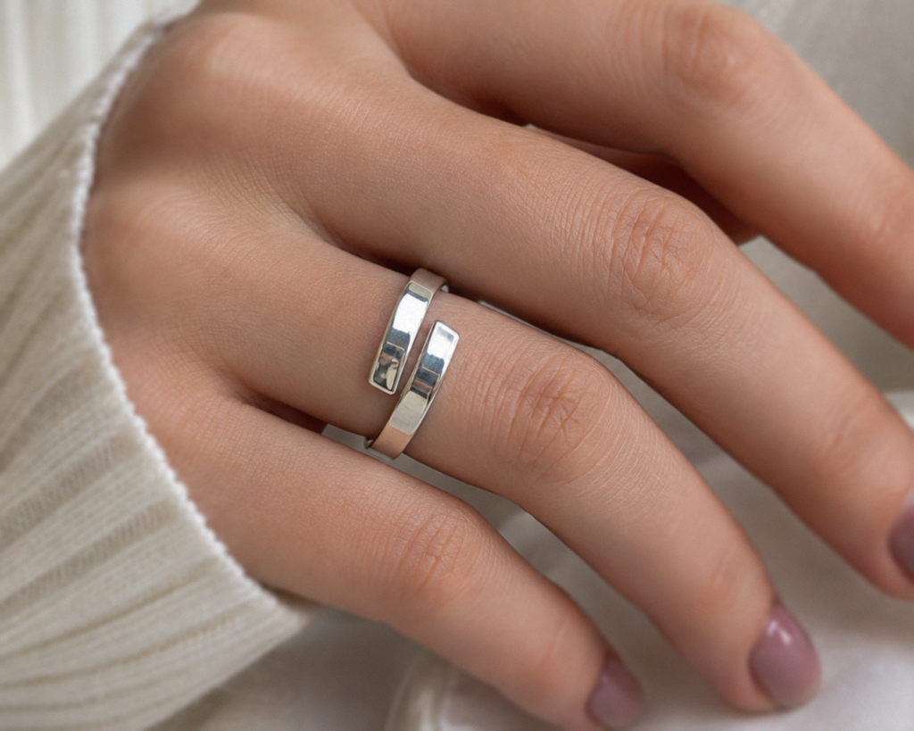 Sterling Silver Polished Wrap Ring