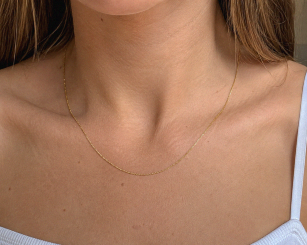 Gold Plated Diamond Cut Curb Chain with Extender