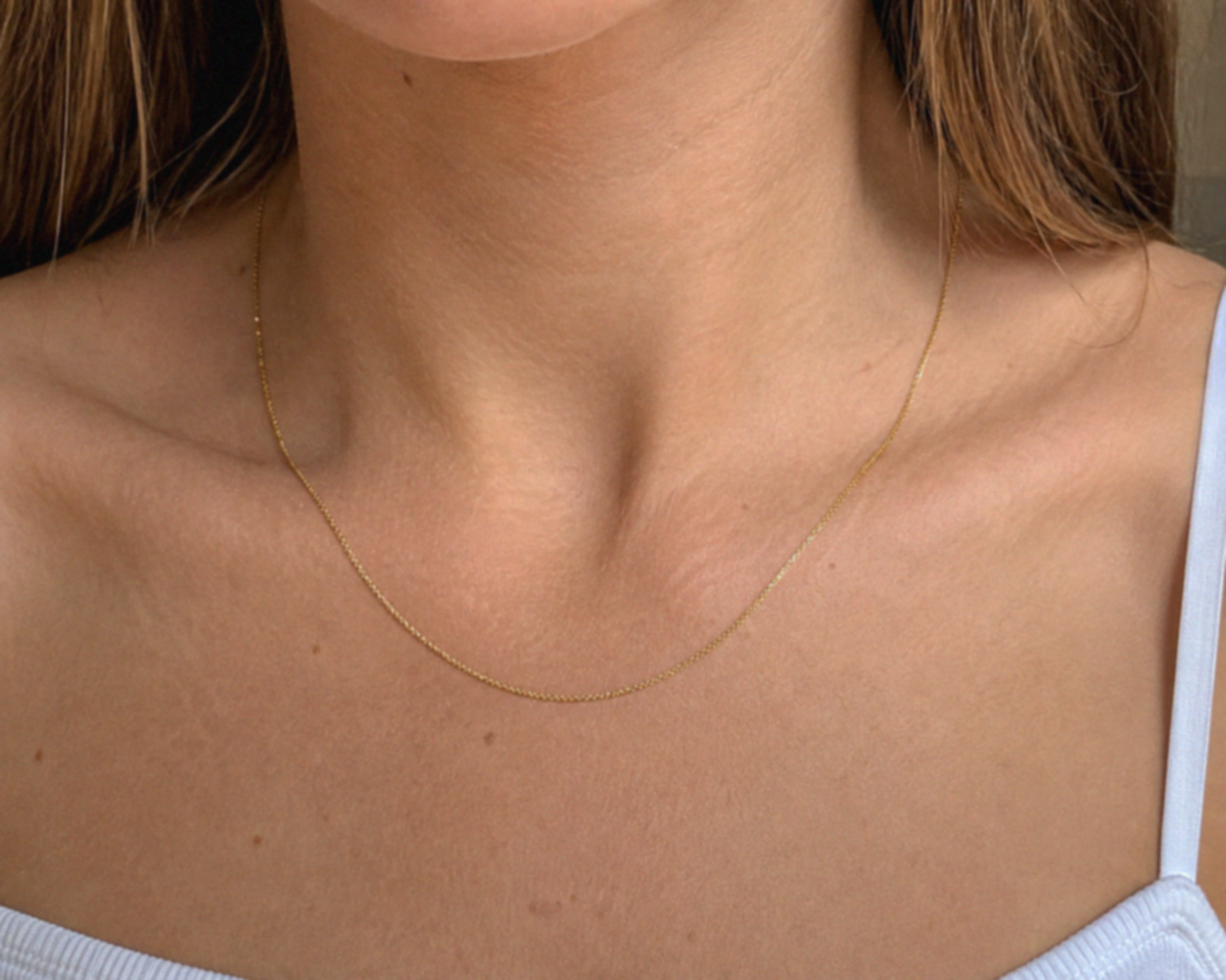 Gold Plated Diamond Cut Curb Chain with Extender