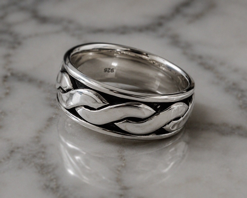 Celtic Twist Band Ring – Sterling Silver