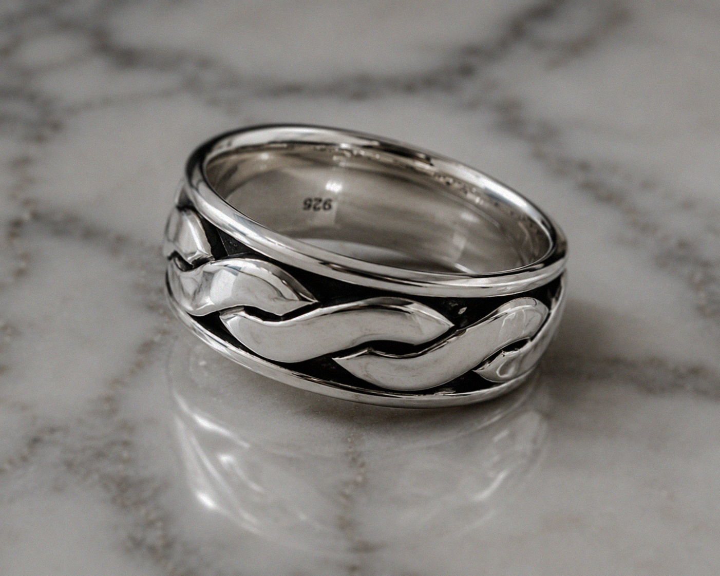 Celtic Twist Band Ring – Sterling Silver