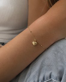 9ct Yellow Gold Heart Charm Pendant