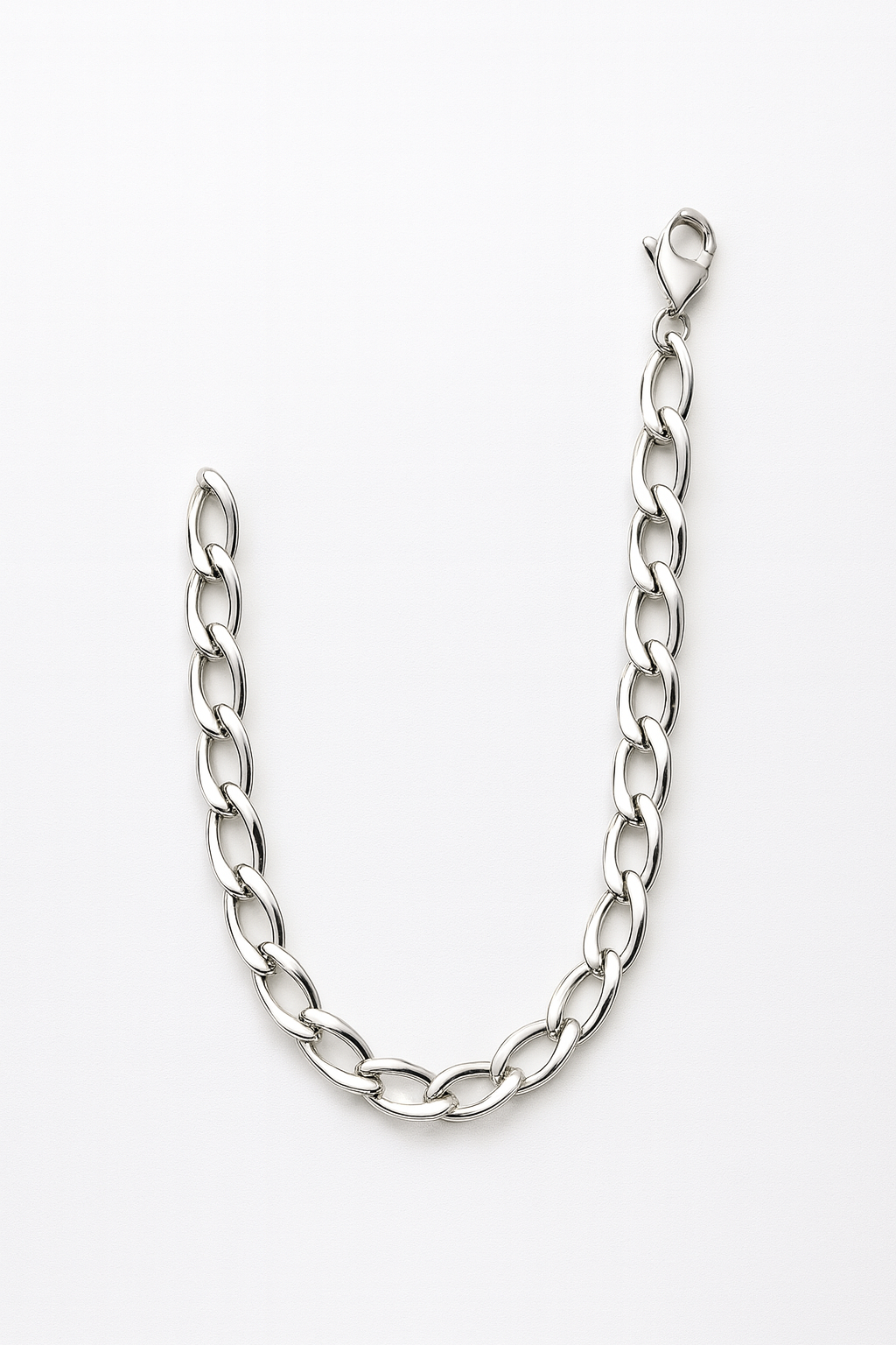 Premium Heavyweight Linked Chain Necklace in Sterling Silver – 41cm. PRE ORDER
