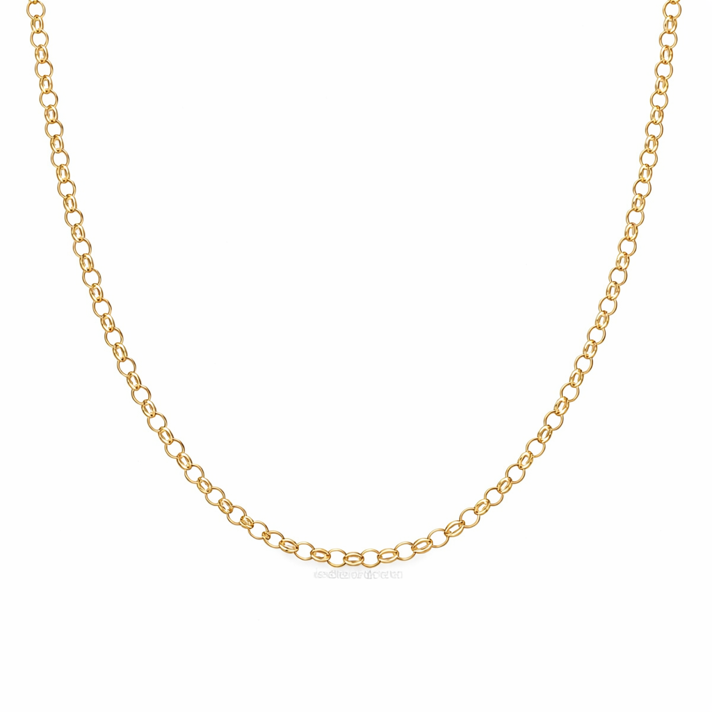 9ct Yellow Gold Round Belcher Chain 2.25mm - Multiple lengths available