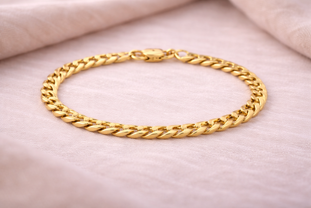 9ct Yellow Gold Children’s Curb Bracelet –3g  5” | Italian Gold
