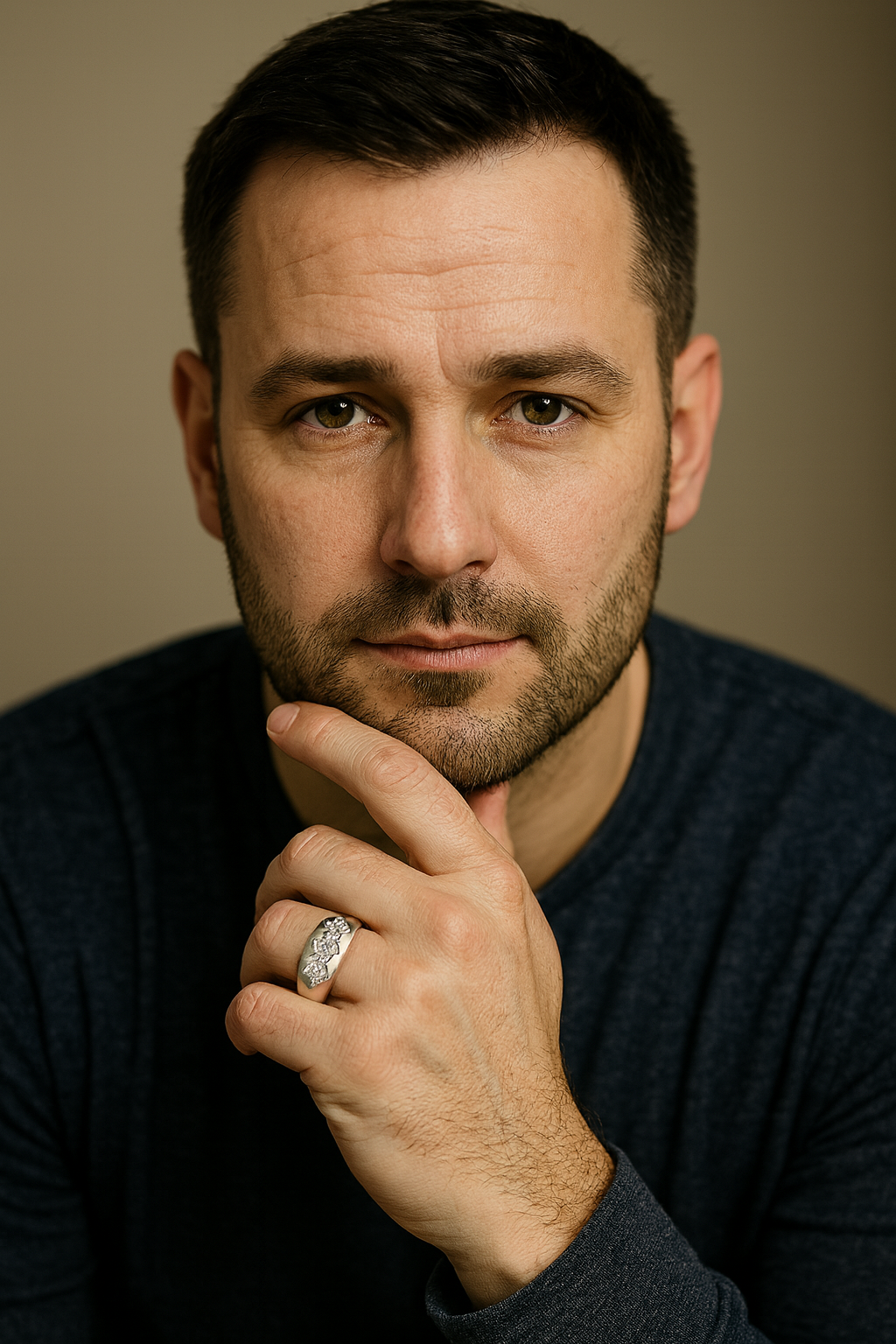 Silver Three Stone Gypsy Ring – CZ Trilogy Design